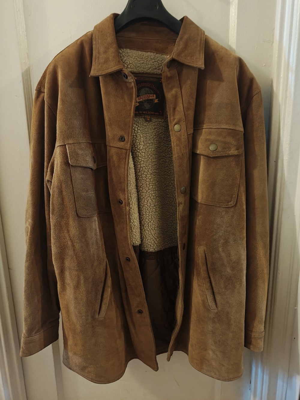 Wilson Brown Suede Sherpa-Lined Field Jacket